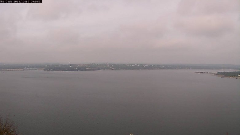 Lake Travis webcam, December 10, 2015 9:00 AM CT