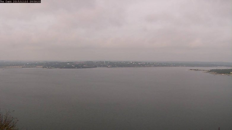 Lake Travis webcam, December 10, 2015 9:05 AM CT