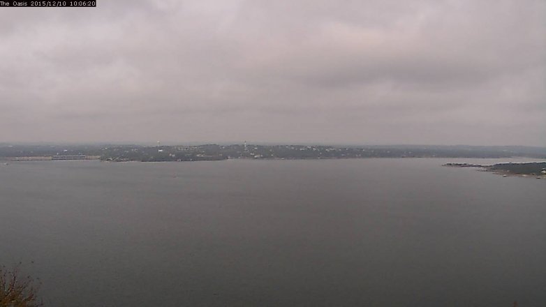 Lake Travis webcam, December 10, 2015 9:10 AM CT