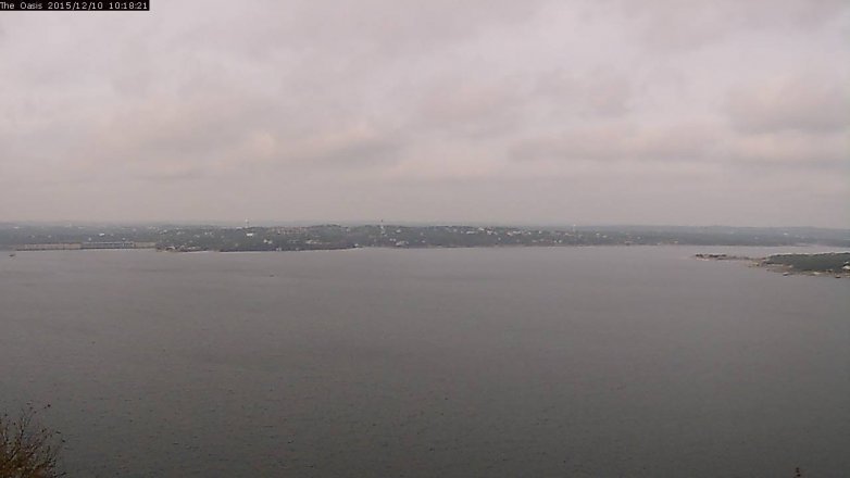 Lake Travis webcam, December 10, 2015 9:25 AM CT
