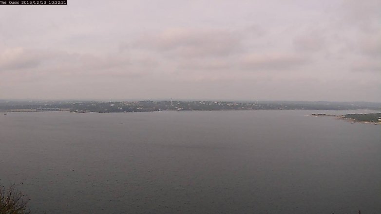 Lake Travis webcam, December 10, 2015 9:30 AM CT