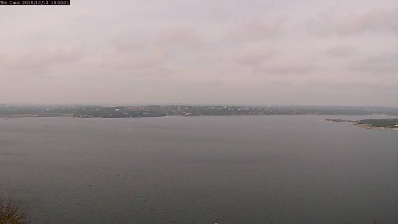 Lake Travis webcam, December 10, 2015 9:35 AM CT