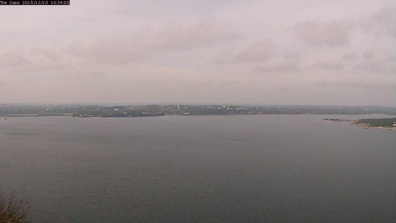 Lake Travis webcam, December 10, 2015 9:40 AM CT