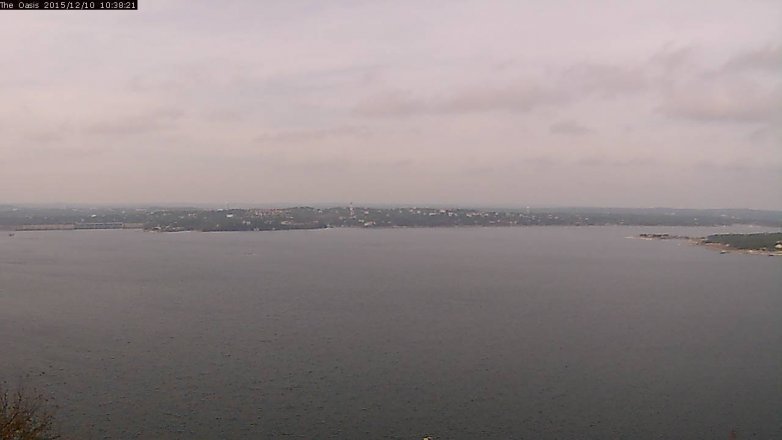 Lake Travis webcam, December 10, 2015 9:45 AM CT