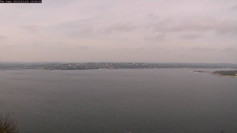 Lake Travis webcam, December 10, 2015 9:50 AM CT