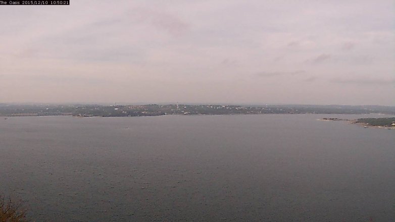 Lake Travis webcam, December 10, 2015 9:55 AM CT