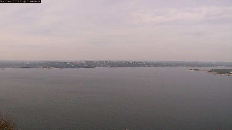 Lake Travis webcam, December 10, 2015 10:05 AM CT