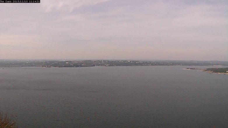 Lake Travis webcam, December 10, 2015 10:20 AM CT