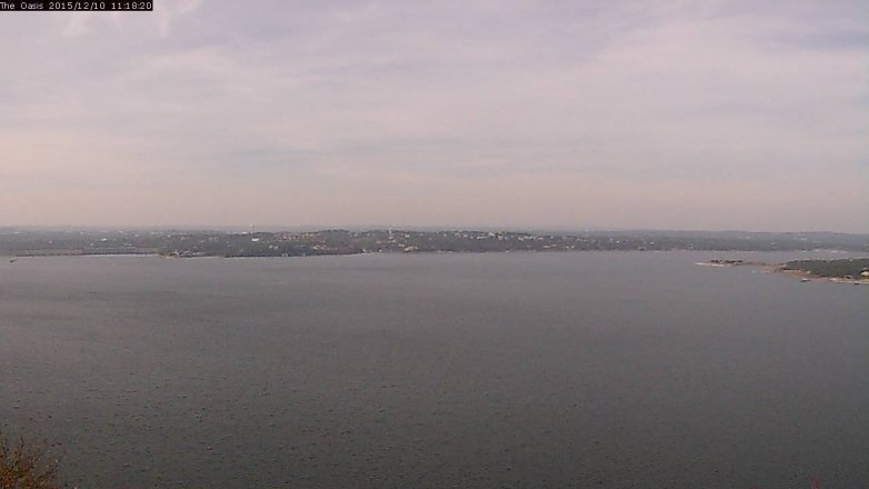 Lake Travis webcam, December 10, 2015 10:25 AM CT