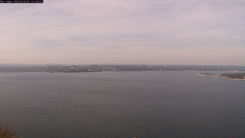 Lake Travis webcam, December 10, 2015 10:35 AM CT