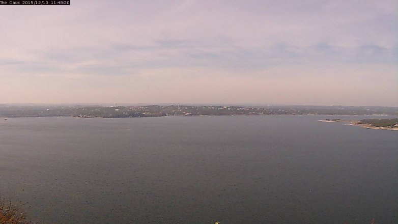 Lake Travis webcam, December 10, 2015 10:55 AM CT