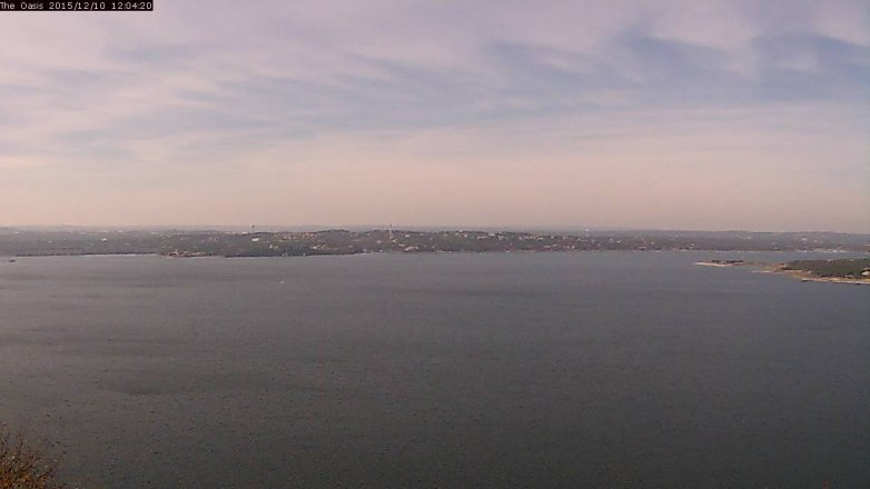 Lake Travis webcam, December 10, 2015 11:10 AM CT