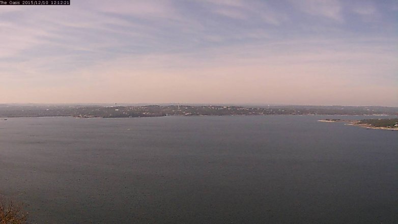 Lake Travis webcam, December 10, 2015 11:20 AM CT