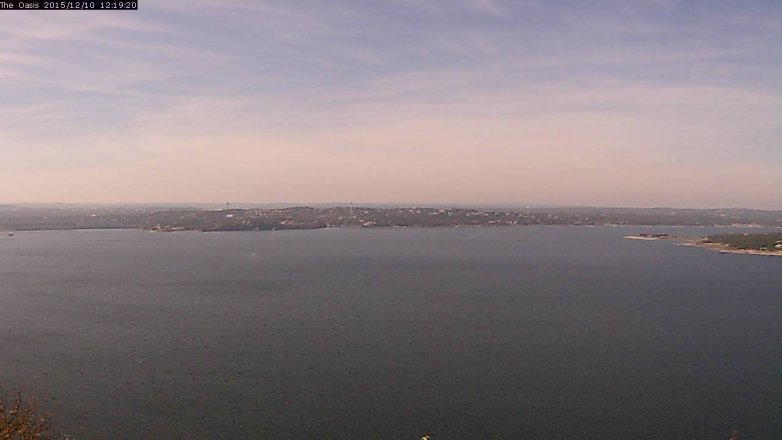 Lake Travis webcam, December 10, 2015 11:25 AM CT