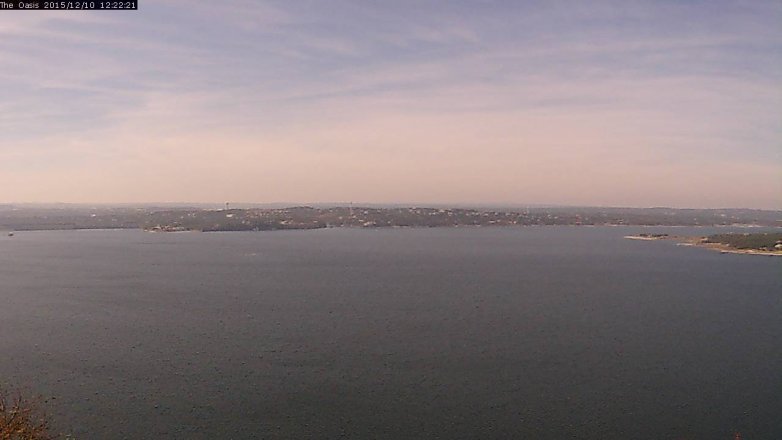 Lake Travis webcam, December 10, 2015 11:30 AM CT