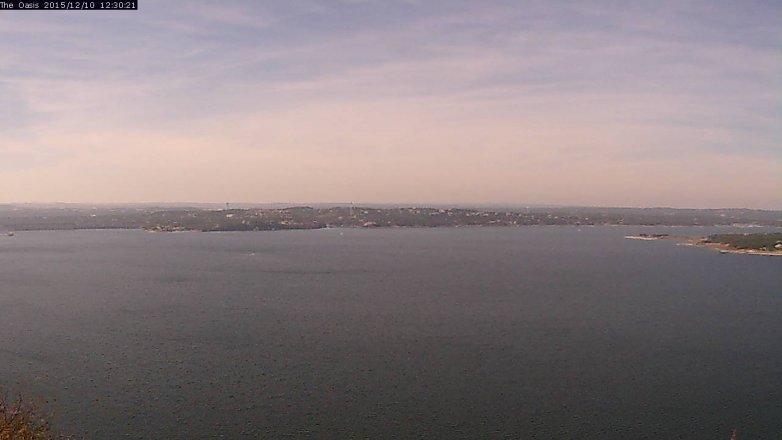 Lake Travis webcam, December 10, 2015 11:35 AM CT