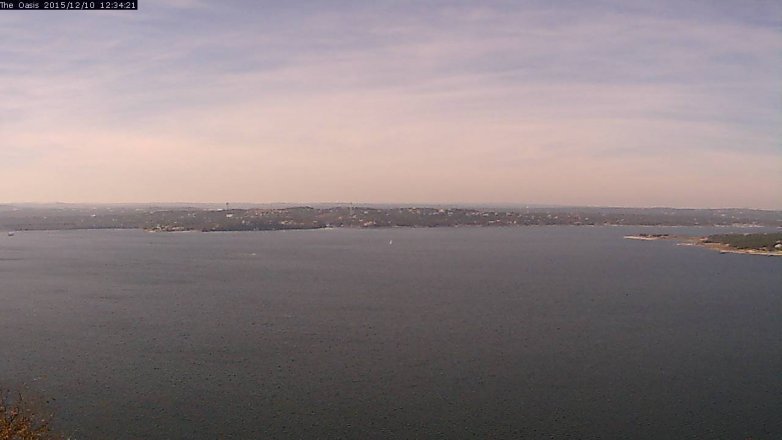 Lake Travis webcam, December 10, 2015 11:40 AM CT