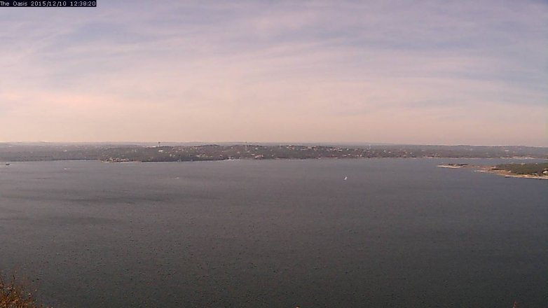 Lake Travis webcam, December 10, 2015 11:45 AM CT