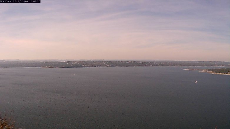 Lake Travis webcam, December 10, 2015 11:50 AM CT