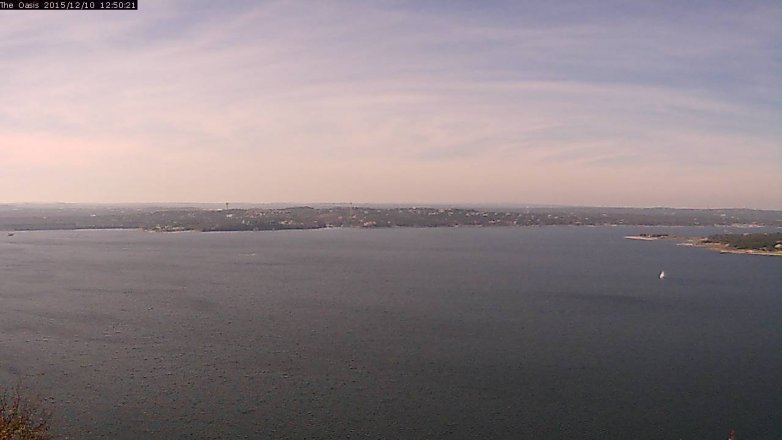 Lake Travis webcam, December 10, 2015 11:55 AM CT