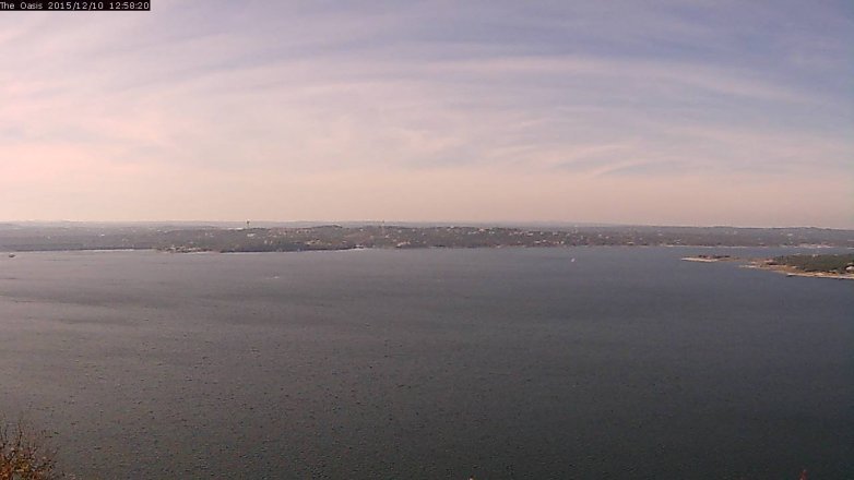 Lake Travis webcam, December 10, 2015 12:05 PM CT