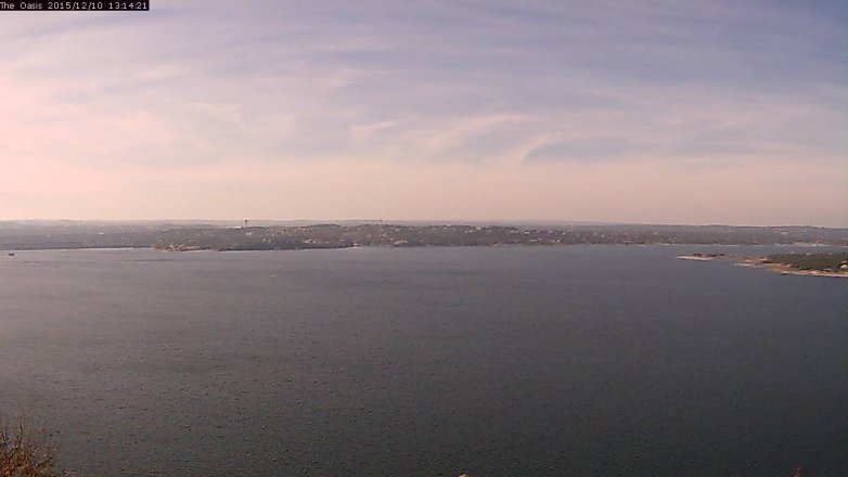 Lake Travis webcam, December 10, 2015 12:20 PM CT
