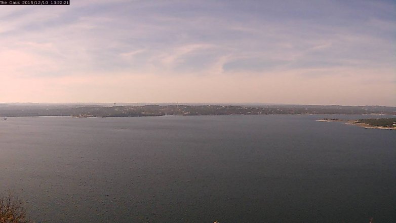 Lake Travis webcam, December 10, 2015 12:30 PM CT
