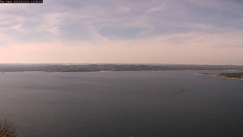 Lake Travis webcam, December 10, 2015 12:40 PM CT
