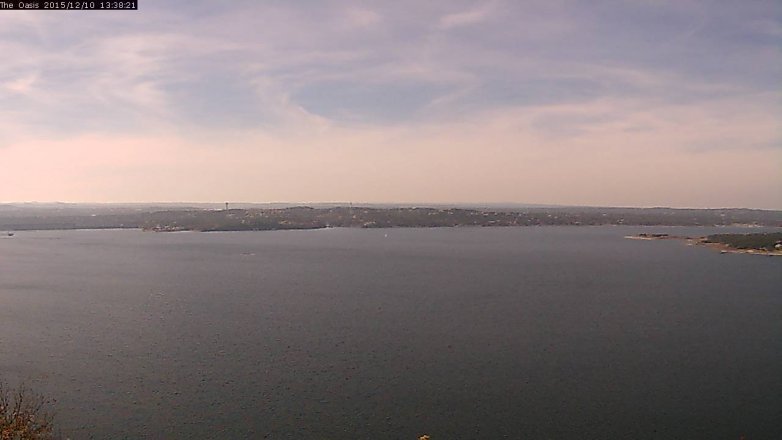 Lake Travis webcam, December 10, 2015 12:45 PM CT