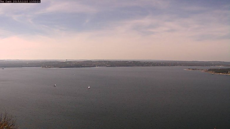 Lake Travis webcam, December 10, 2015 12:55 PM CT