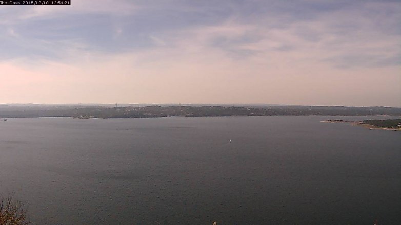 Lake Travis webcam, December 10, 2015 1:00 PM CT