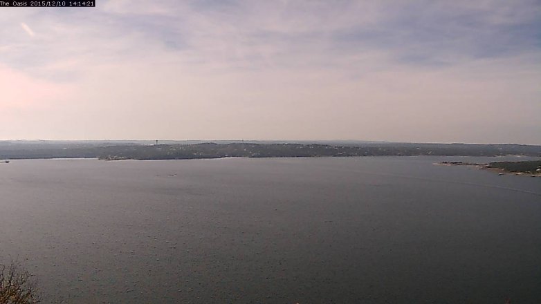 Lake Travis webcam, December 10, 2015 1:20 PM CT
