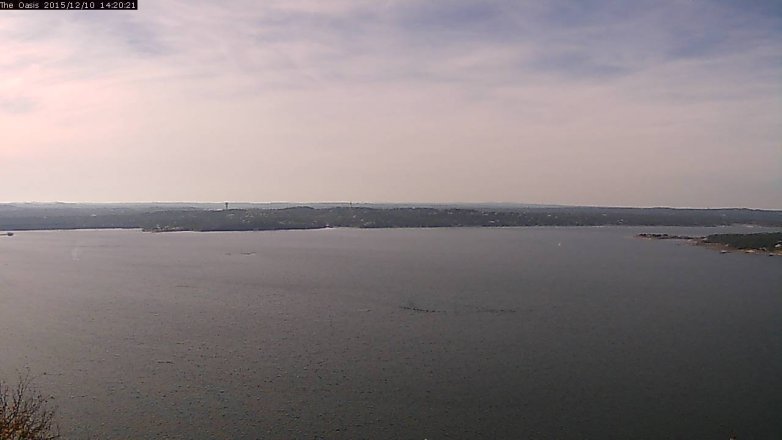Lake Travis webcam, December 10, 2015 1:25 PM CT
