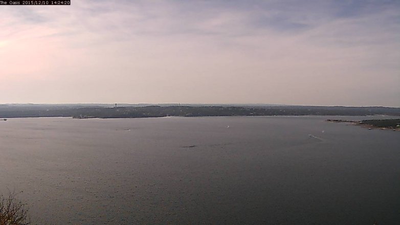 Lake Travis webcam, December 10, 2015 1:30 PM CT