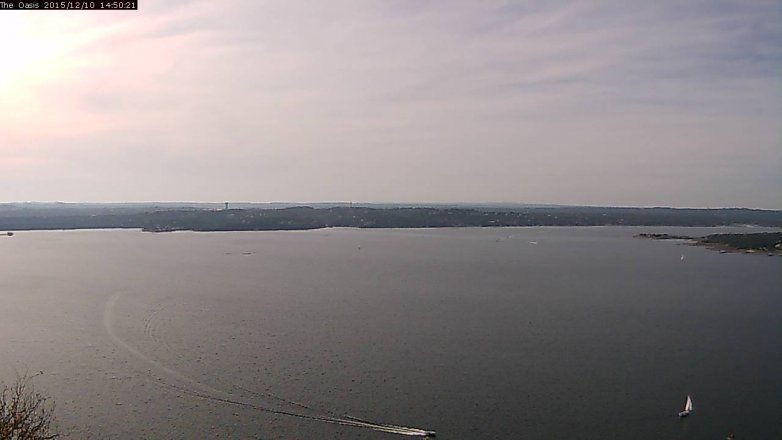 Lake Travis webcam, December 10, 2015 1:55 PM CT