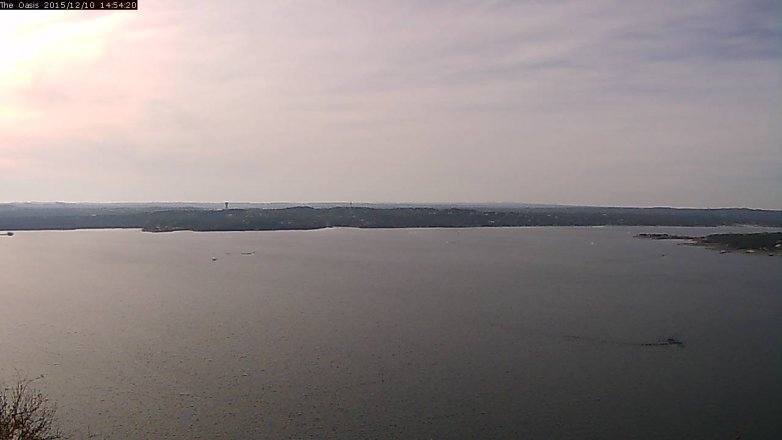 Lake Travis webcam, December 10, 2015 2:00 PM CT