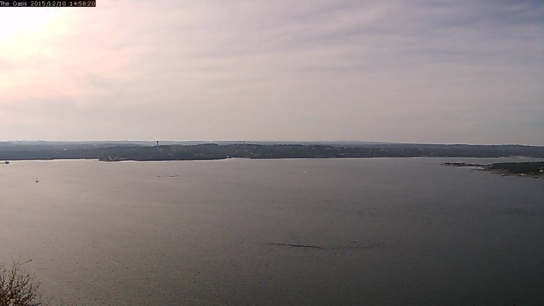 Lake Travis webcam, December 10, 2015 2:05 PM CT