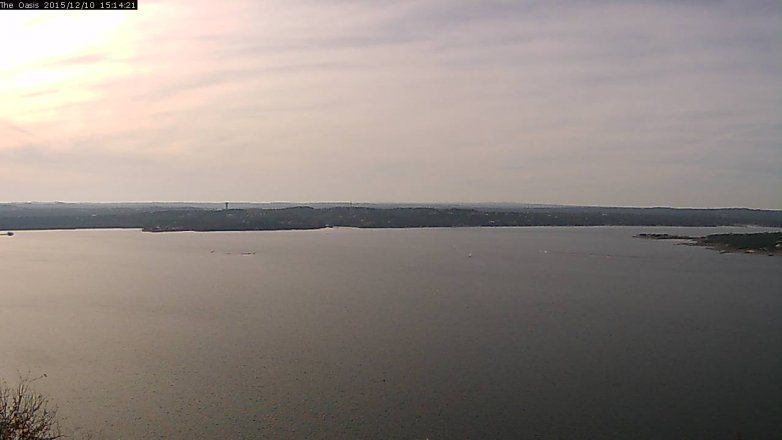 Lake Travis webcam, December 10, 2015 2:20 PM CT