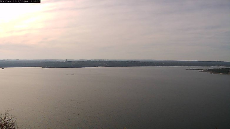 Lake Travis webcam, December 10, 2015 2:30 PM CT