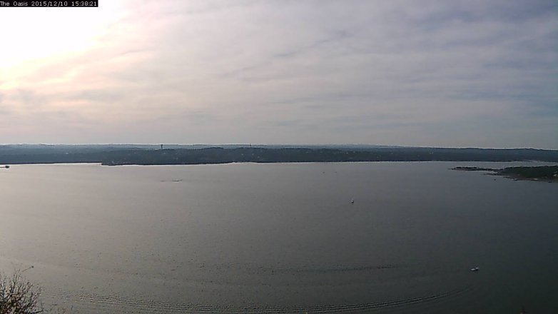 Lake Travis webcam, December 10, 2015 2:45 PM CT