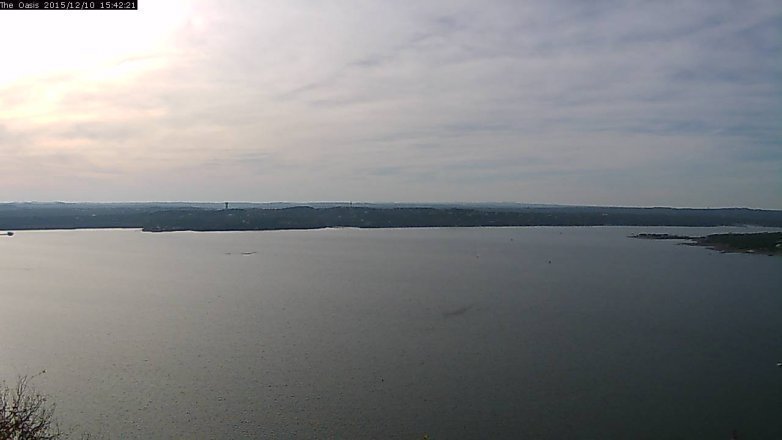 Lake Travis webcam, December 10, 2015 2:50 PM CT