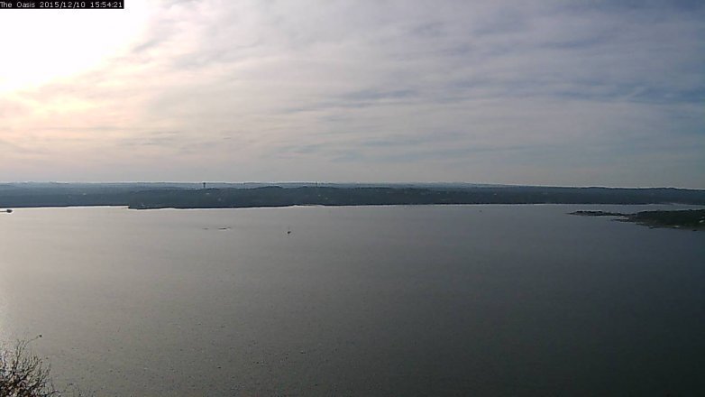 Lake Travis webcam, December 10, 2015 3:00 PM CT