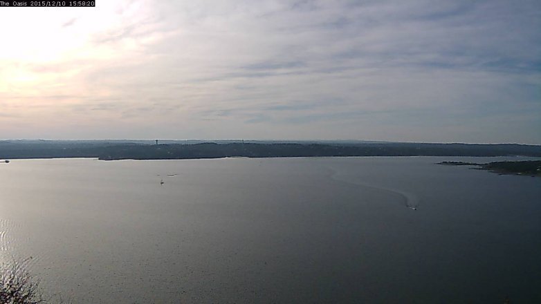 Lake Travis webcam, December 10, 2015 3:05 PM CT