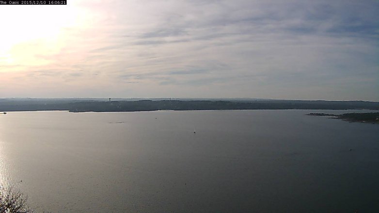 Lake Travis webcam, December 10, 2015 3:10 PM CT