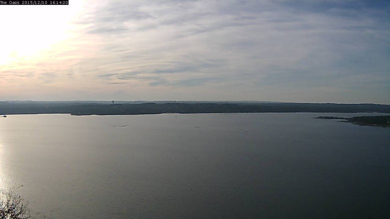 Lake Travis webcam, December 10, 2015 3:20 PM CT