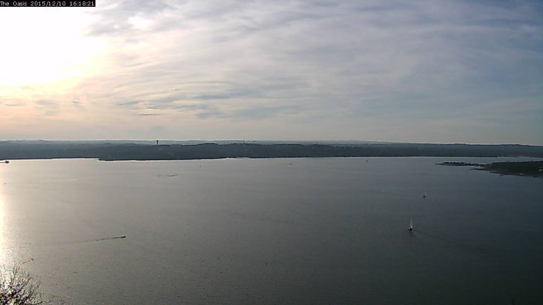Lake Travis webcam, December 10, 2015 3:25 PM CT
