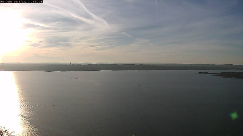 Lake Travis webcam, December 10, 2015 3:55 PM CT