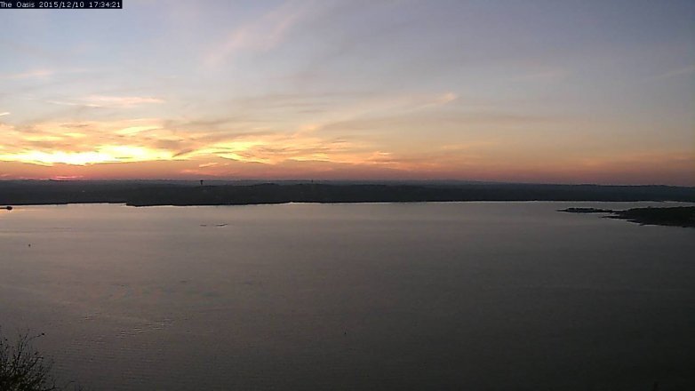 Lake Travis webcam, December 10, 2015 4:40 PM CT