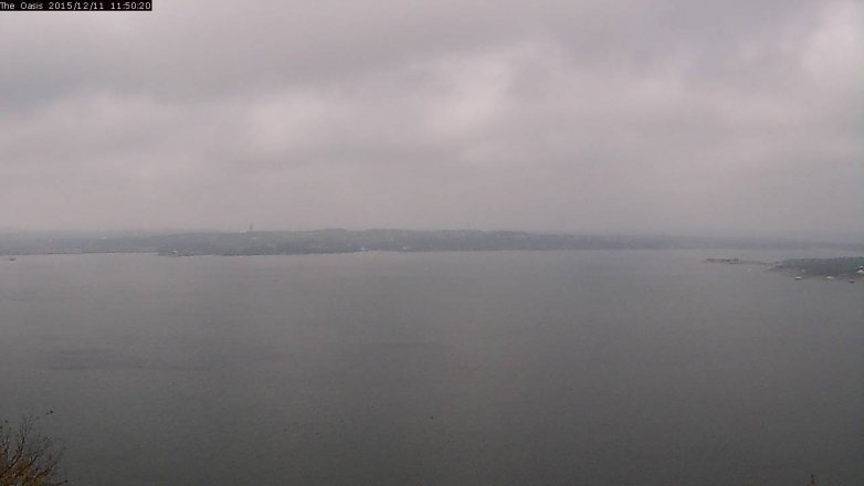 Lake Travis webcam, December 11, 2015 10:55 AM CT