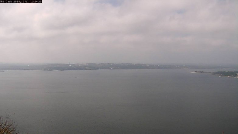 Lake Travis webcam, December 11, 2015 11:30 AM CT